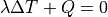 \lambda \Delta T + Q = 0