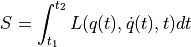 S = \int_{t_1}^{t_2} L(q(t),\dot{q}(t),t) dt